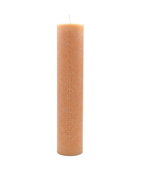 Upcycled Olive Wax Calendar Candles 6 cm x 28 cm - Sand #63-E