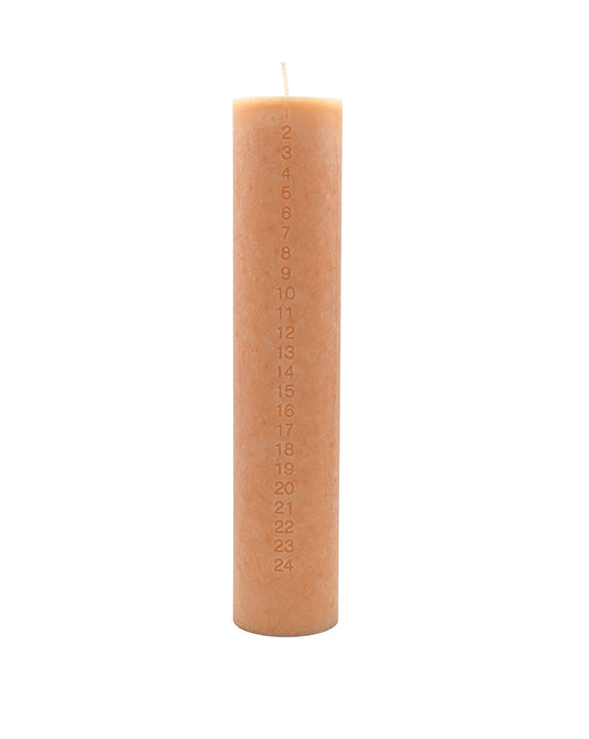 Upcycled Olive Wax Calendar Candles 6 cm x 28 cm - Sand #63-E