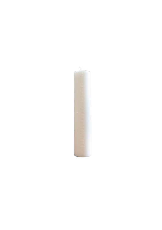 Upcycled Olive Wax Calendar Candles 6 cm x 28 cm - White #01-E
