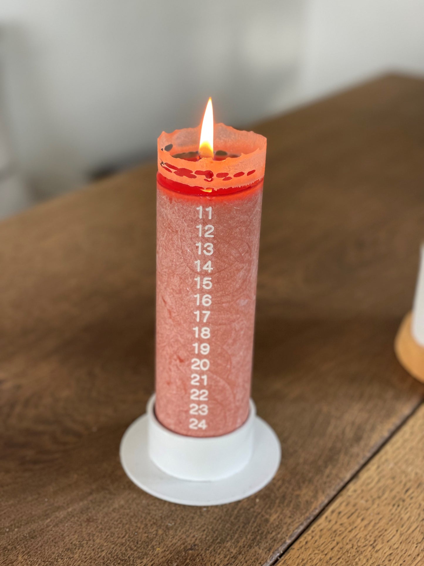 Upcycled Olive Wax Calendar Candles 6 cm x 28 cm - Chestnut #62-W
