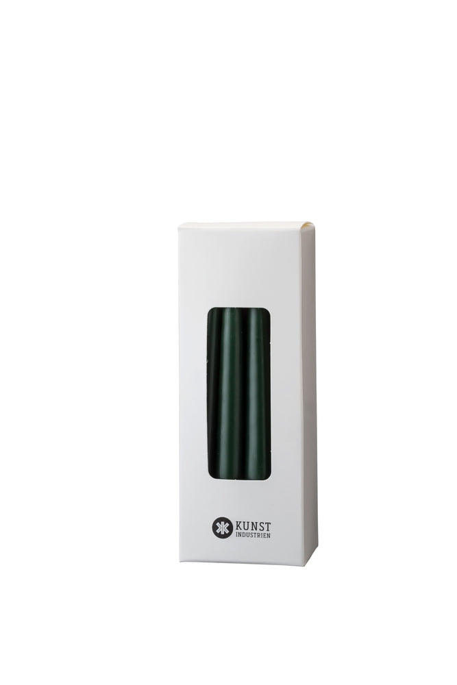 Small colored candle, Ø=1.3 cm, gift box w. 12 pcs. - Bottle Green #34