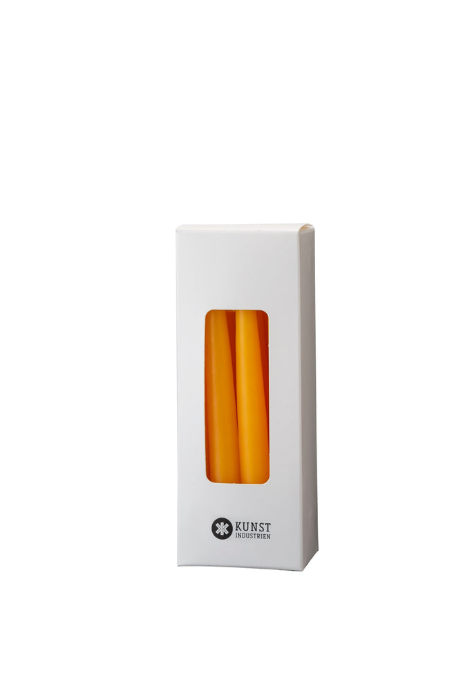 Small coloured candle, Ø=1.3 cm, giftbox w. 12 pcs. - Lemon Yellow #53