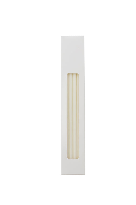 Italian Church Candles, Ø=0.9 cm, 26 pcs in giftbox, 1.5 hours - White