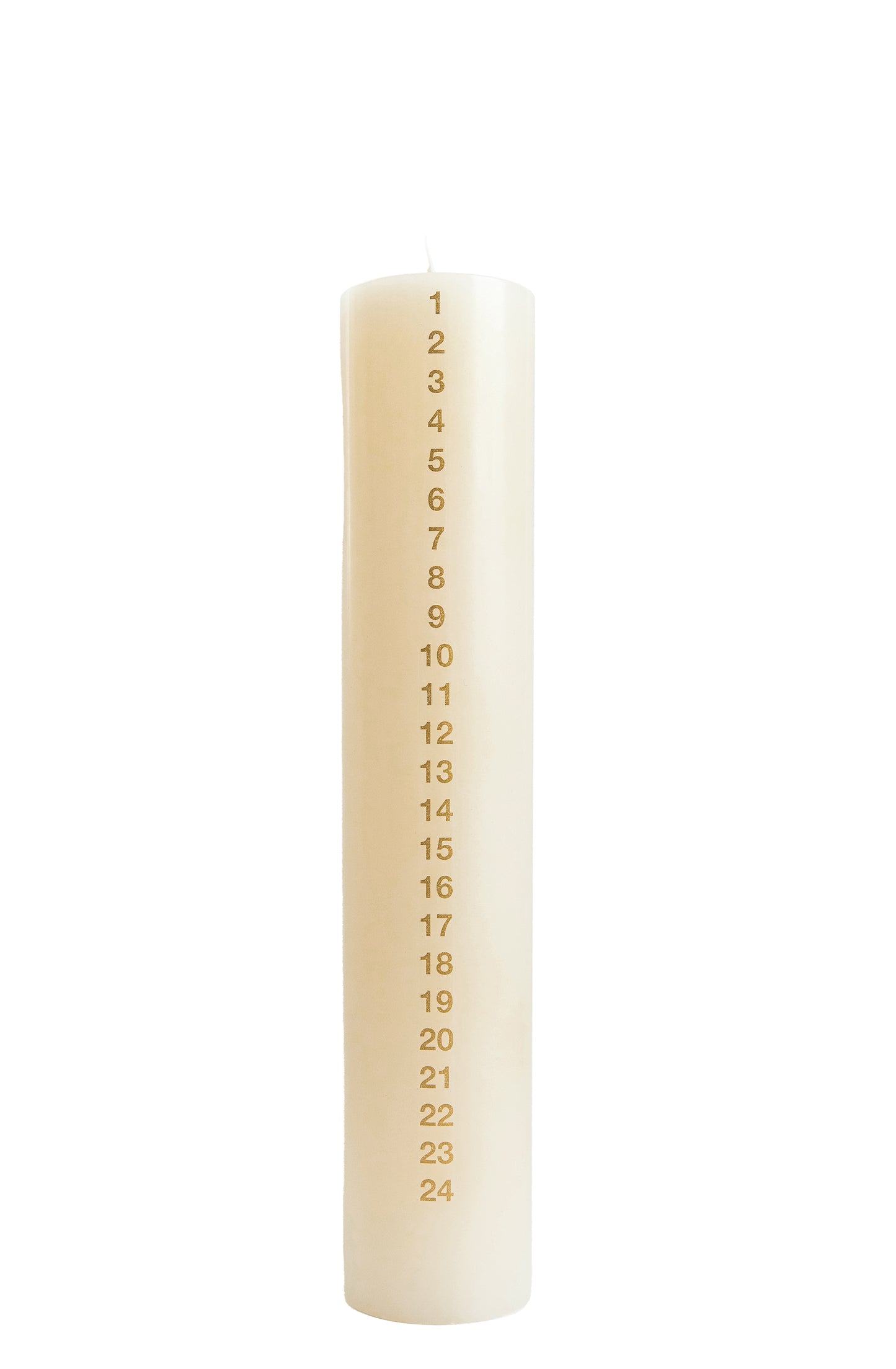 December Candle. 6 x 30 cm. w. RSPO Stearin. EN 15426 - Off-White #03