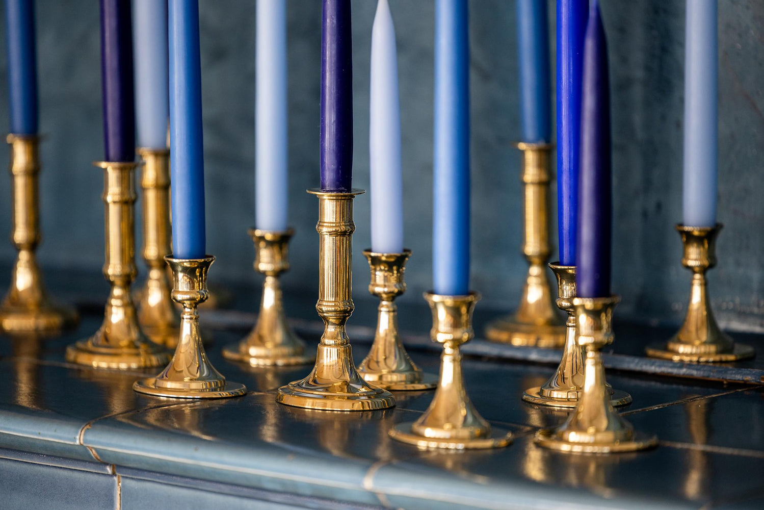 Italienischer ovaler Kerzenständer (2,2 cm Kerze) -