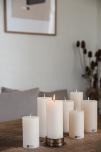 Wax Altar Candles. Ø=7 cm. H=18 cm. EN 15426 - Off-White #03
