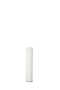 Wax Altar Candles. Ø=5 cm. H=25 cm. EN 15426 - White