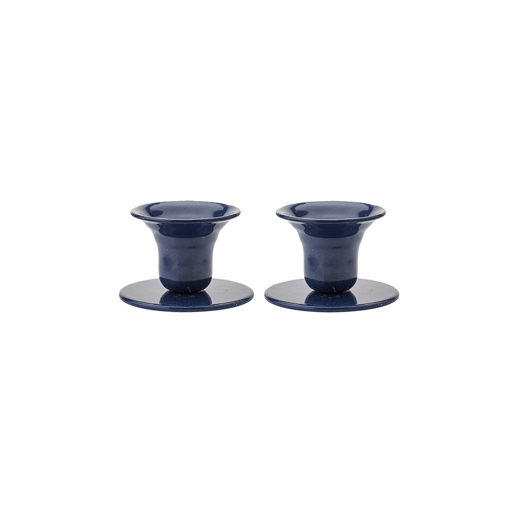The Bell Candlestick (2,3 cm candle) - 2 pack - Dark Blue