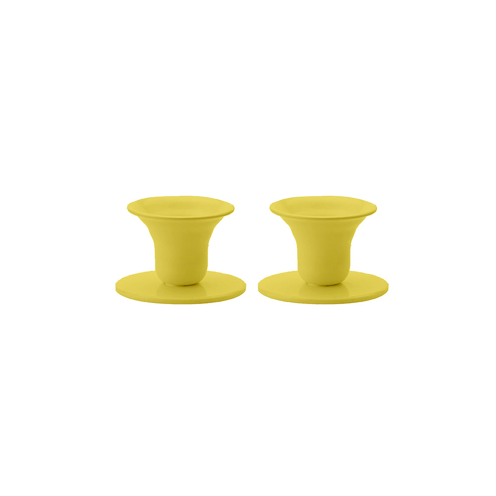 The Bell Candlestick (2,3 cm candle) - 2 pack - Yellow