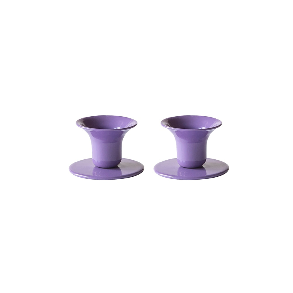 The Bell Candlestick (2,3 cm candle) - 2 pack - Purple