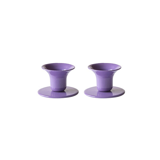 The Bell Candlestick (2.3 cm candle) - 2 pack - Purple