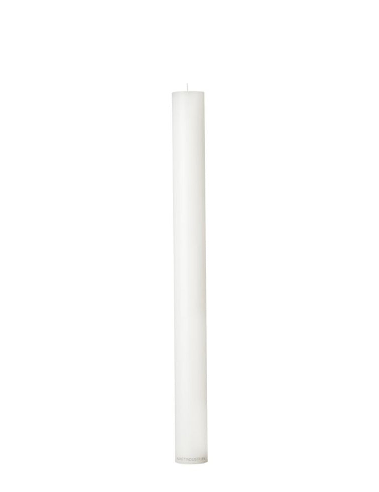 Wax Altar Candles. Ø=6 cm. H=50 cm. EN 15426 - White