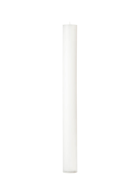 Wax Altar Candles. Ø=6 cm. H=65 cm. EN 15426 - White