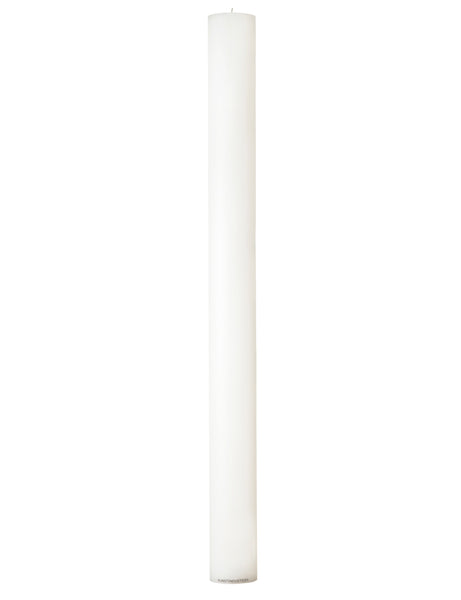 Wax Altar Candles. Ø=8.5 cm. H=100 cm. EN 15426 - White