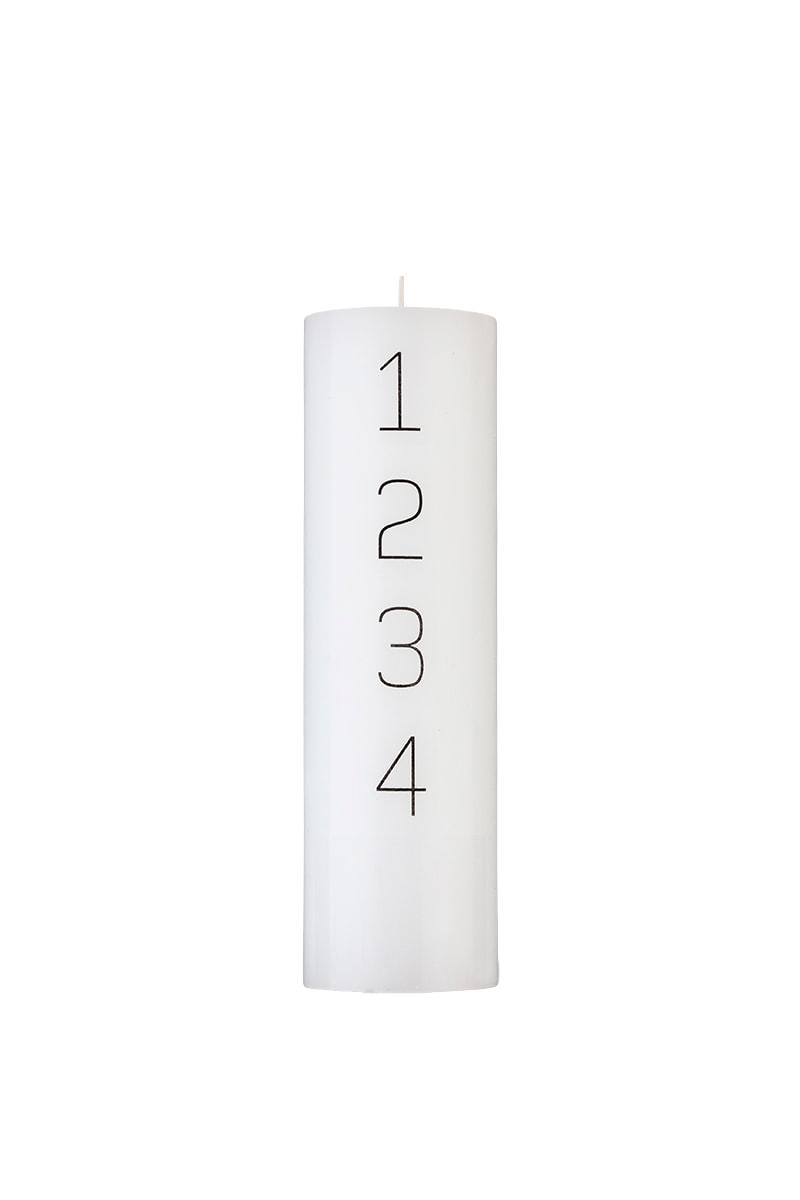 Advent Candle. 7x24 cm w. RSPO Stearin. EN 15426 - Black