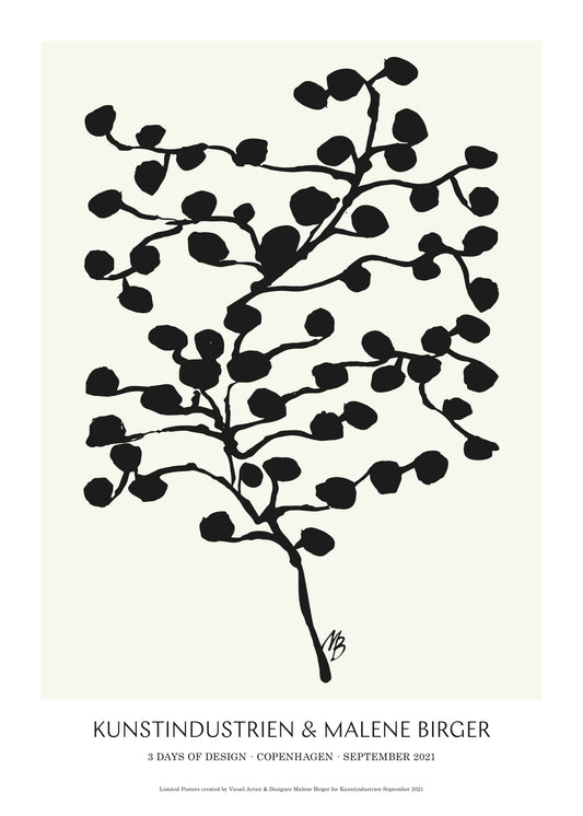 Abstrakte Blumen - Poster - Weiß2