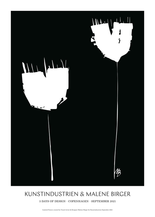 Abstrakte Blumen - Poster - Schwarz4
