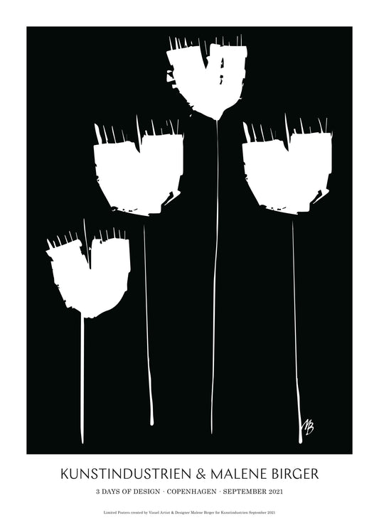 Abstrakte Blumen - Poster - Schwarz6