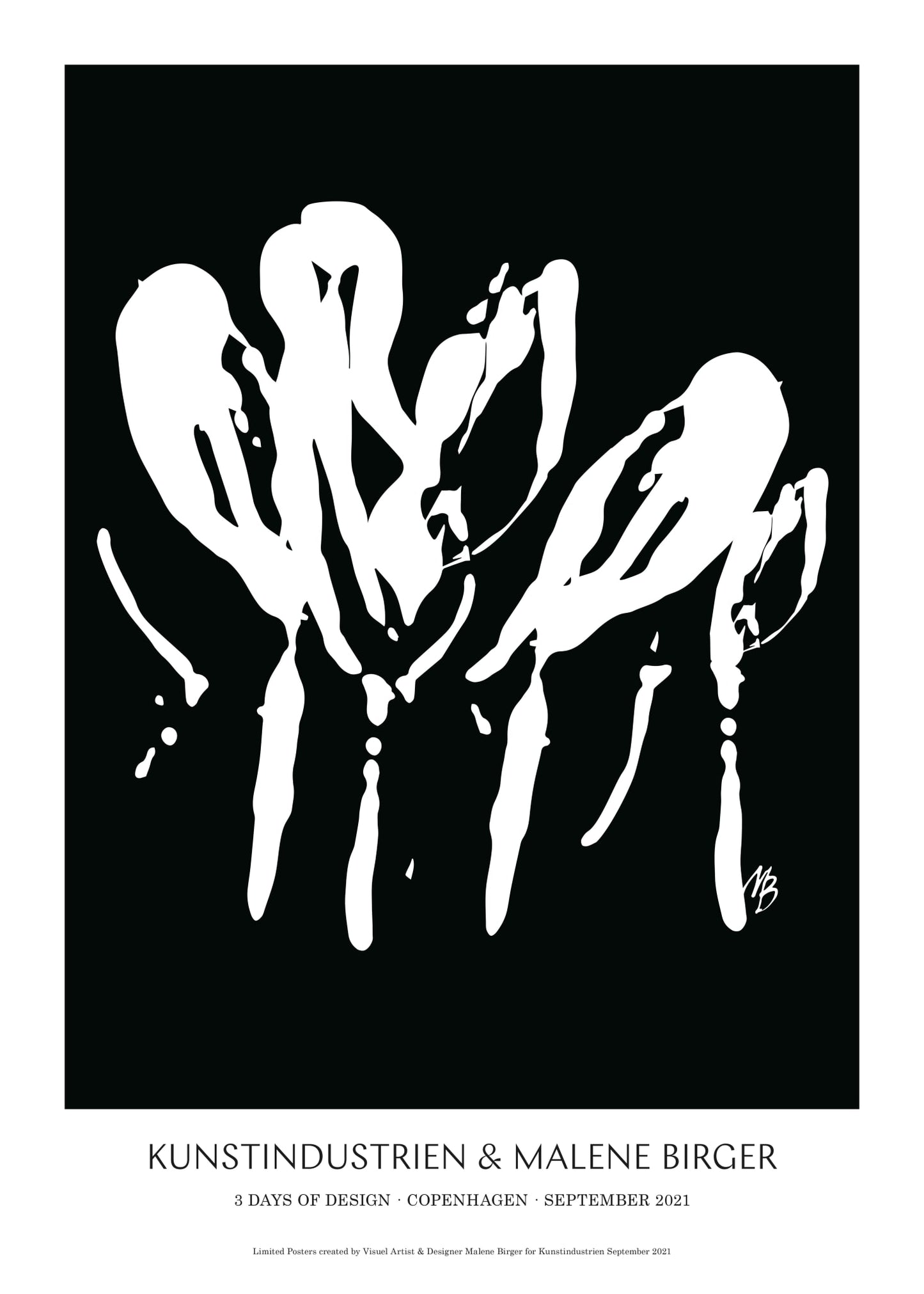 Abstract Flowers - Poster - Black7