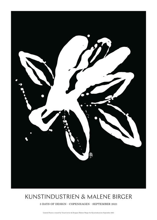 Abstrakte Blumen - Poster - Schwarz8