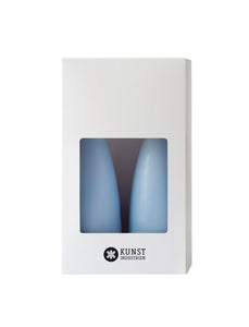 Coloured Cone-Shaped Candles - ø-6,5 cm, length 20 cm - 2-pack - Pastel Blue #26