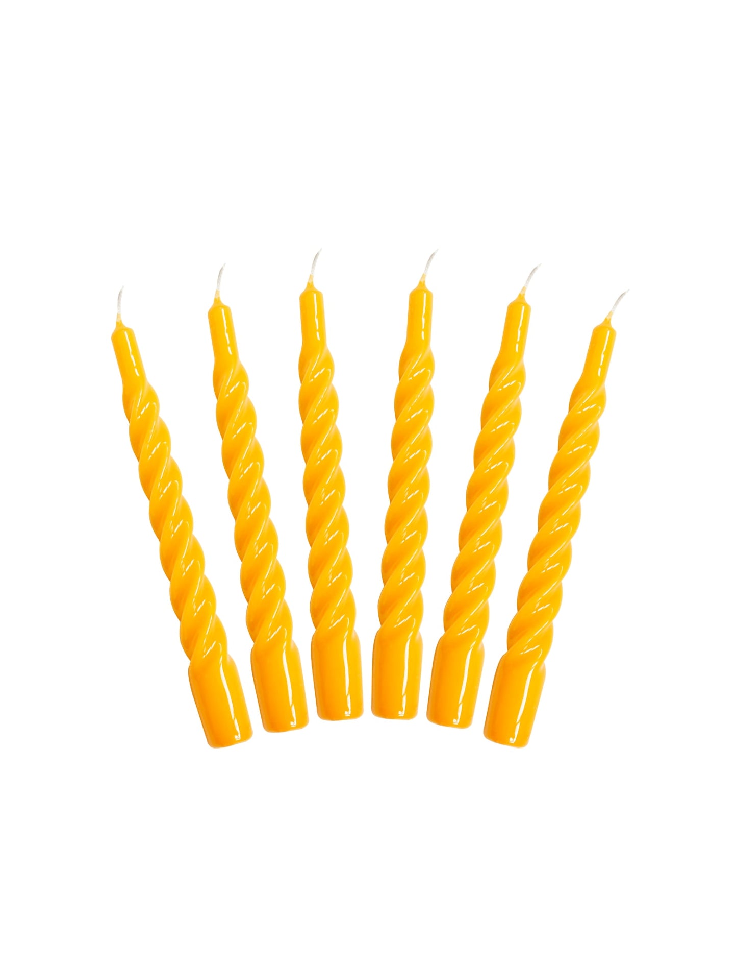 Candles with a Twist - Taper Candle 21 cm - Yellow