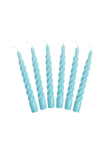 Candles with a Twist - Taper Candle 21 cm - Light Blue