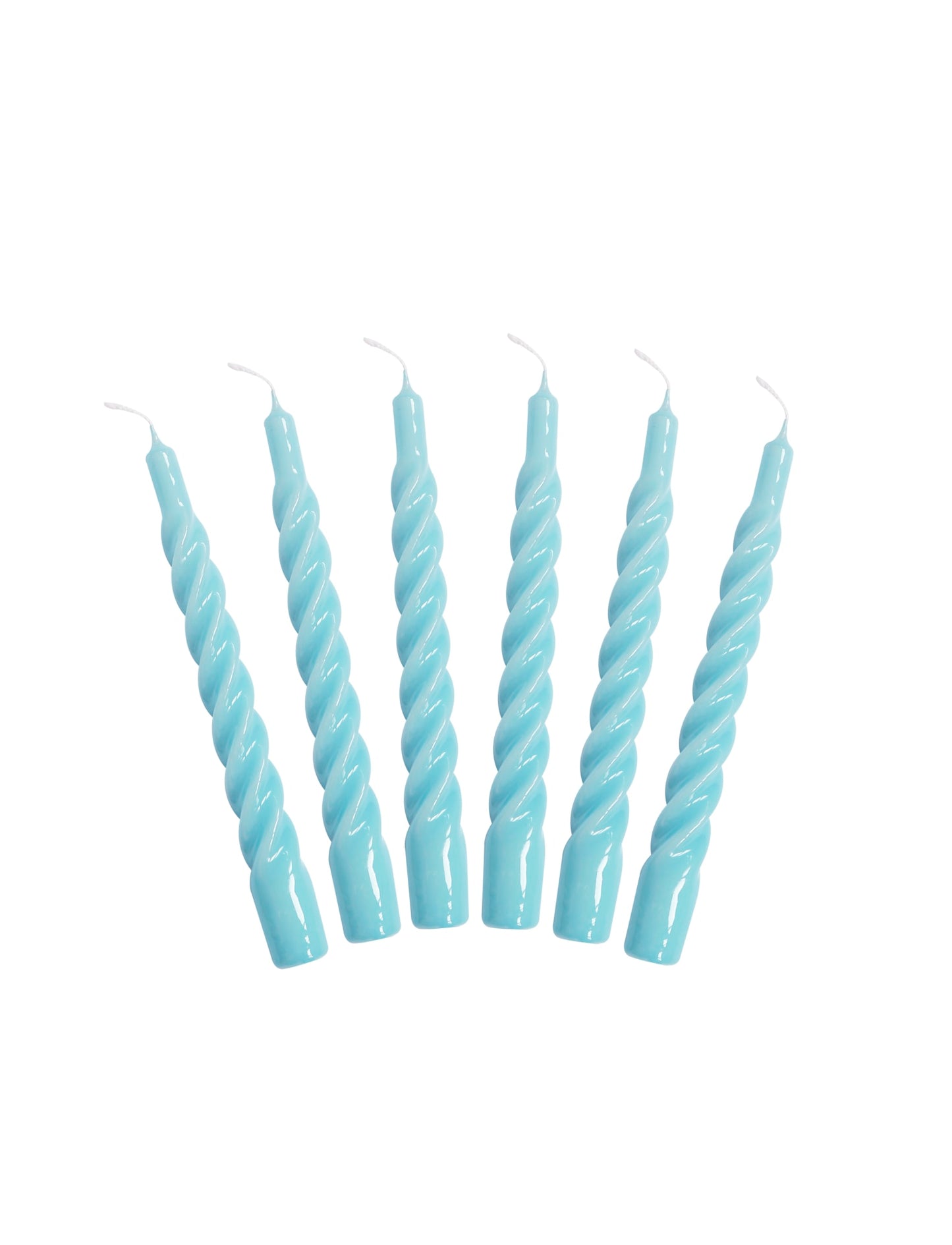 Candles with a Twist - Taper Candle 21 cm - Light Blue