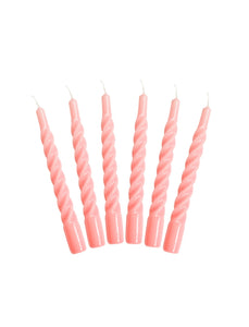 Candles with a Twist - Taper Candle 21 cm - Pink