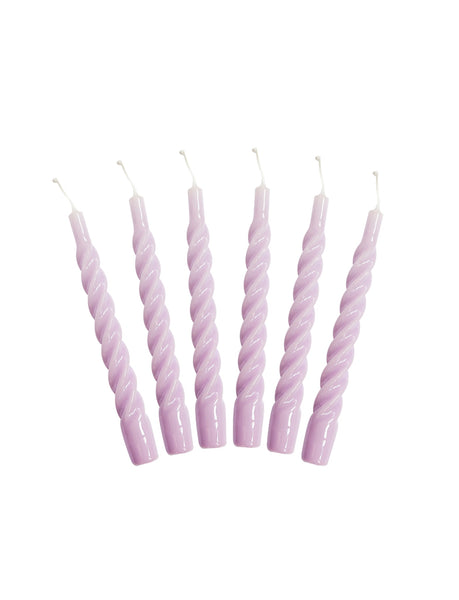 Candles with a Twist - Taper Candle 21 cm - Lilac
