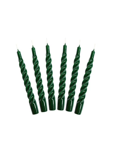 Candles with a Twist - Taper Candle 21 cm - Green