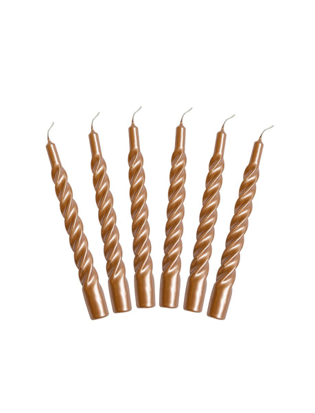 Candles with a Twist - Taper Candle 21 cm - Rose Gold