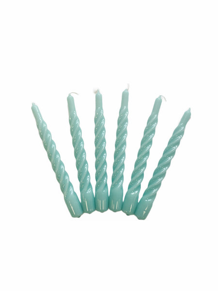 Candles with a Twist - Taper Candle 21 cm - Turquoise