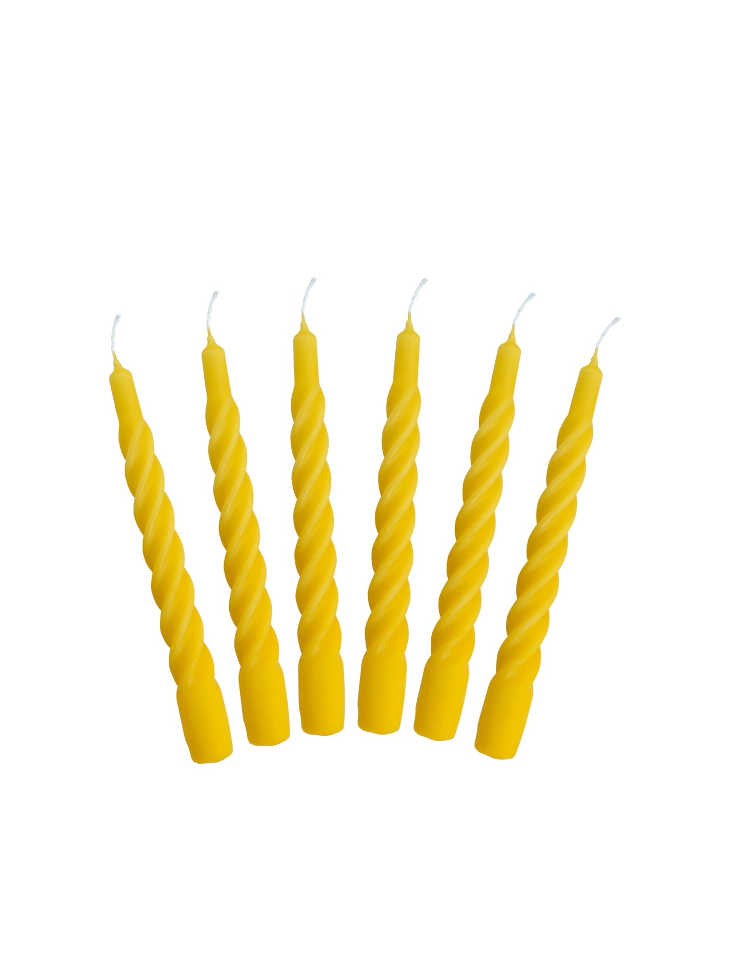 Candles with a Twist - Matt- Taper Candle 21 cm - Matt - Yellow