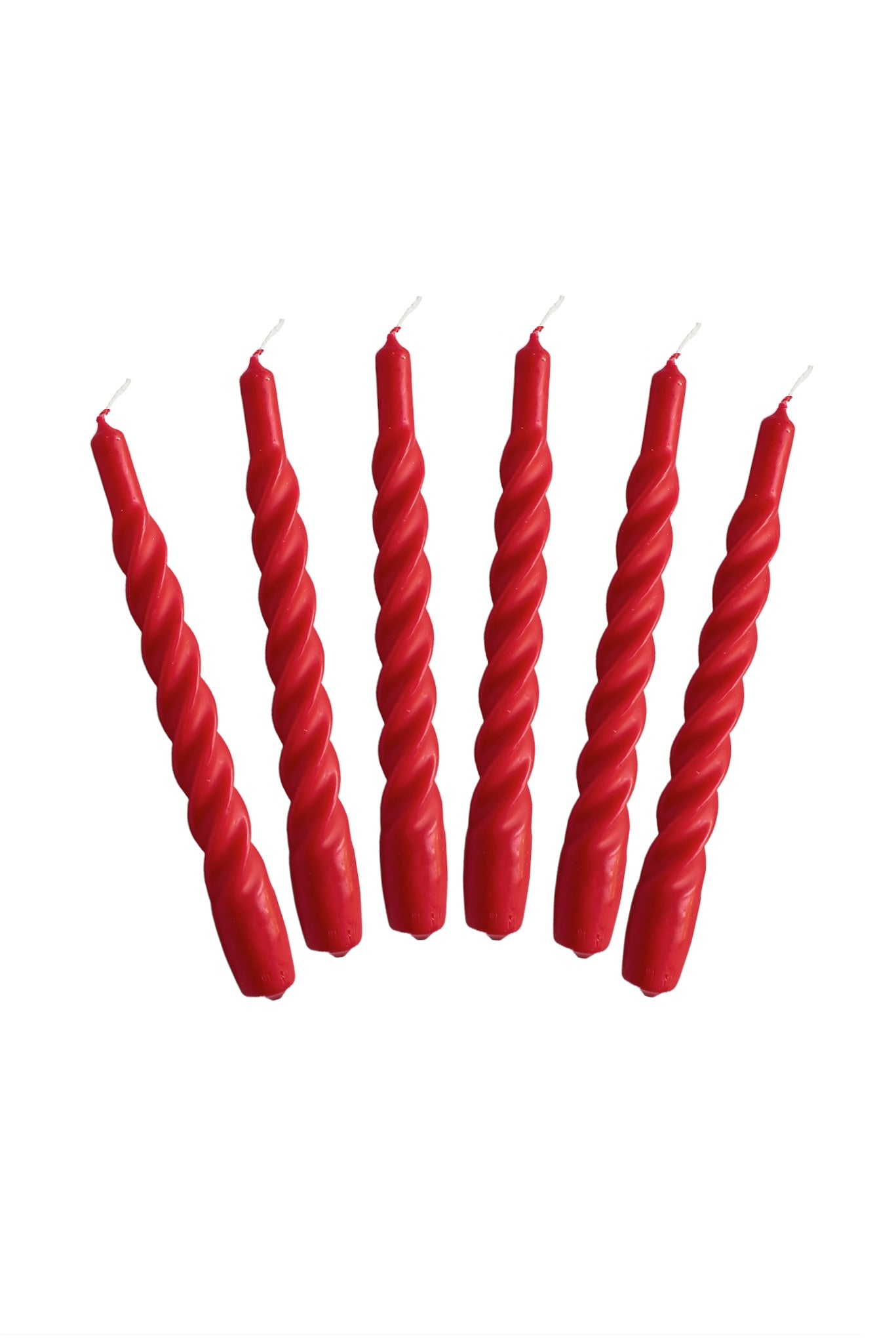 Candles with a Twist - Matt- Taper Candle 21 cm - Matt - Christmas Red