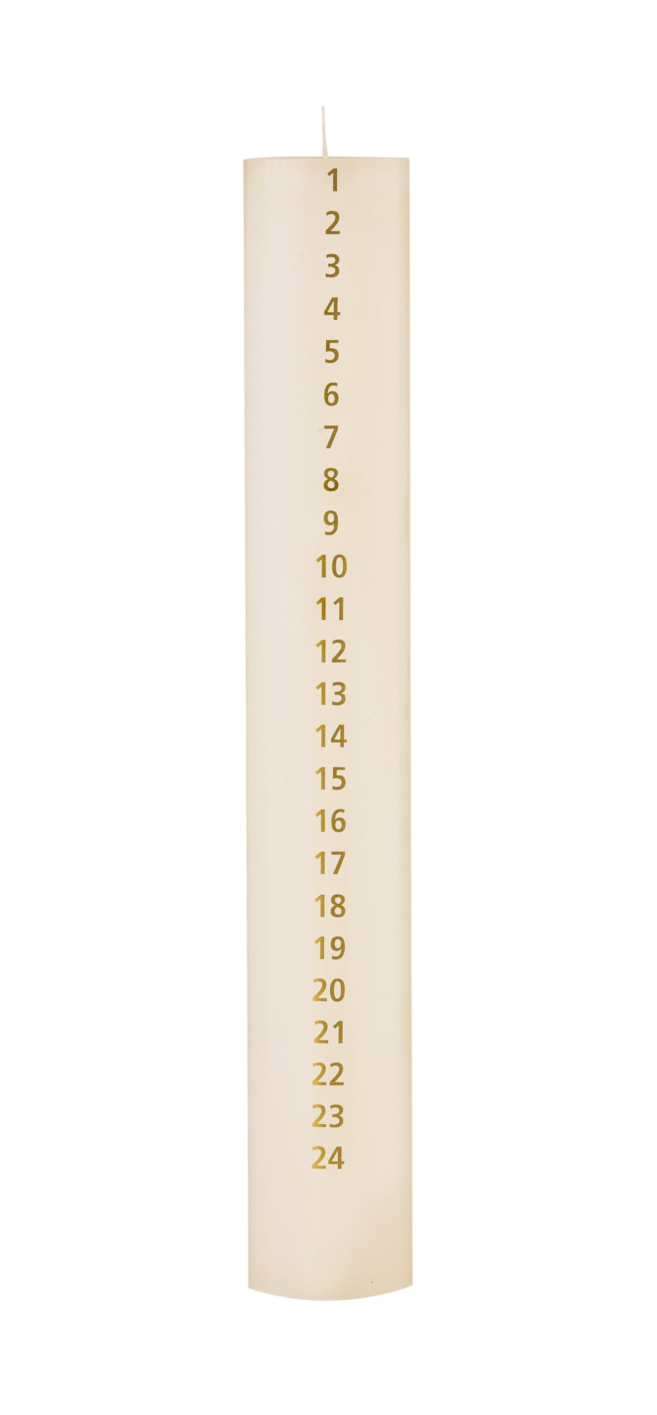 Dezemberkerze, 6 x 40 cm, m. RSPO Stearin, EN 15426 – gebrochenes Weiß Nr. 03