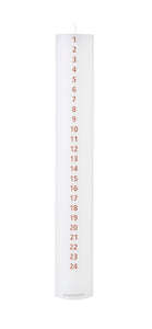 December Candle, 6 x 40 cm, w. RSPO Stearin, EN 15426 - Copper