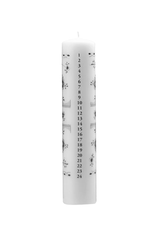 Royal Calendar Candles, 5x25 cm Black - Black Fluted