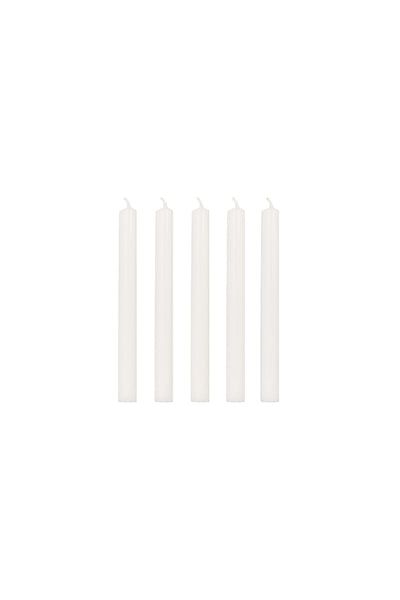 Italian Church Candles, Ø=1.3 cm x 13 cm, ca 320 pcs, 3 hours - White