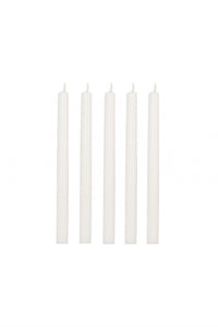Italian Church Candles, Ø=1.3 cm x 18 cm, ca 230 pcs, 4 hours - White