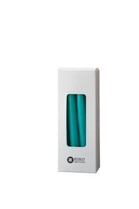 Small coloured candle, Ø=1.3 cm, giftbox w. 12 pcs. - Turquoise #25
