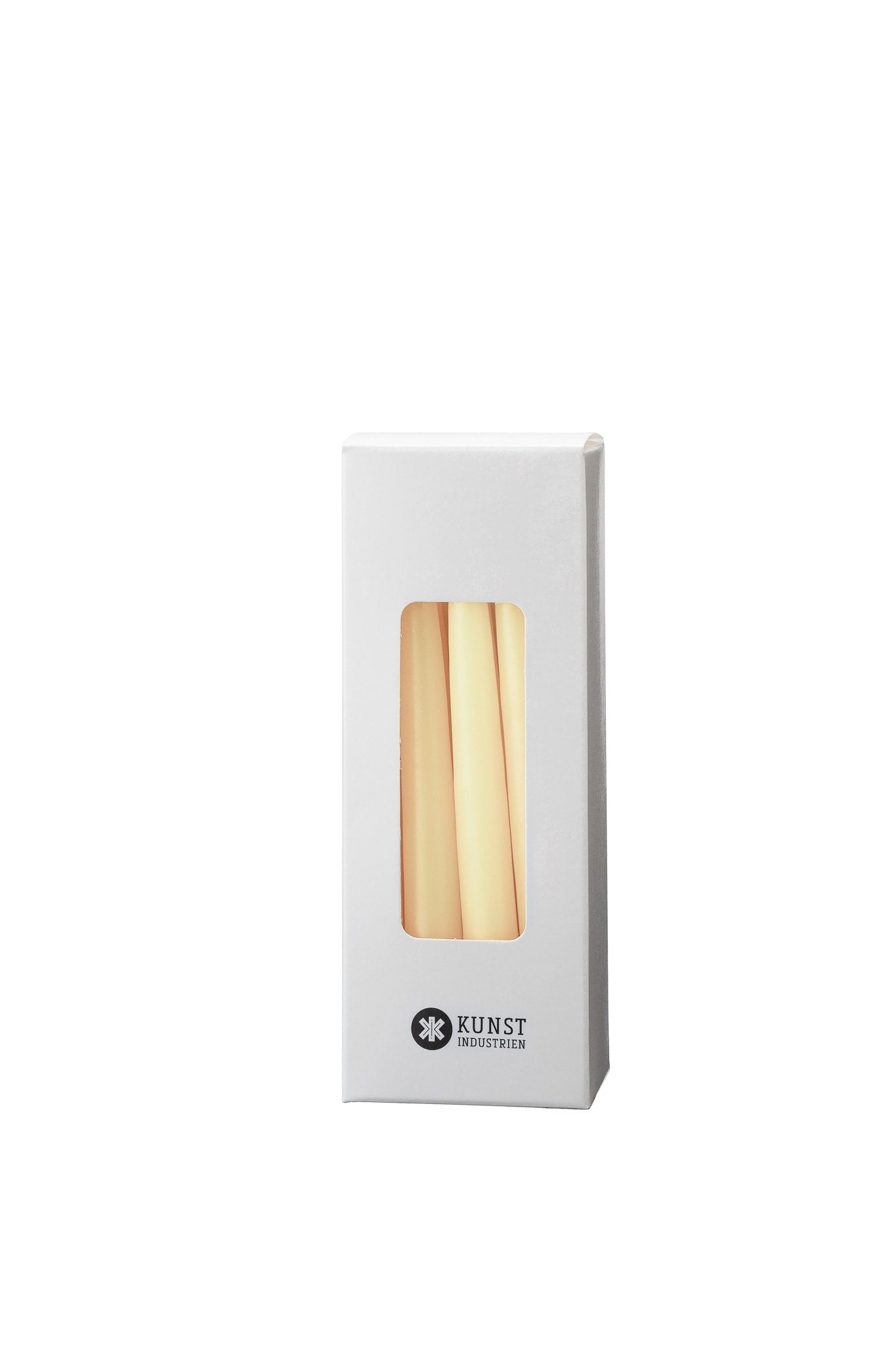 Small coloured candle, Ø=1.3 cm, giftbox w. 12 pcs. - Pastel Yellow #59