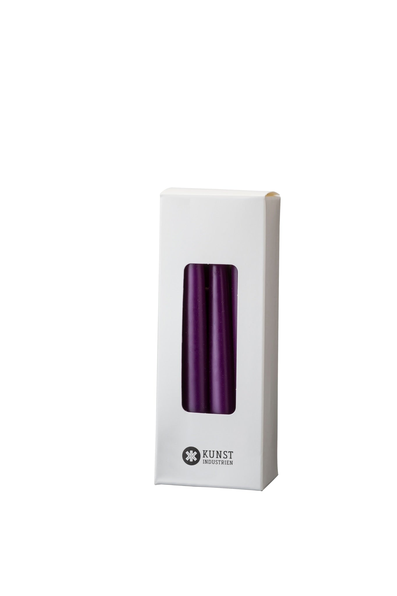 Small coloured candle, Ø=1.3 cm, giftbox w. 12 pcs. - Violet #77