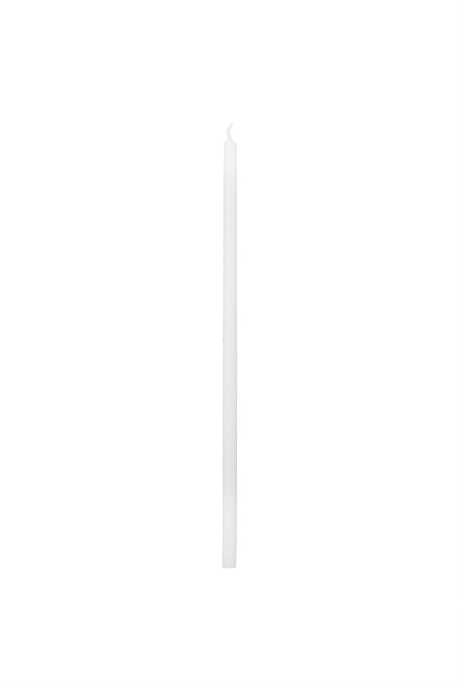 Italian Church Candles, Ø=0.9 cm H=27 cm 26 pcs in box - White