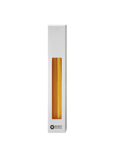 Slim coloured candle, Ø=1.3 cm H= 28 cm giftbox w. 12 pcs. - Yellow #51