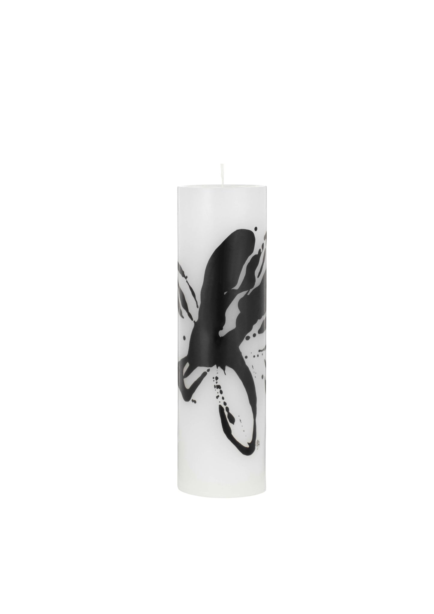 Abstract Flowers - Abstract Flowers - Wax Alter Candles 7 cm x 24 cm - Black