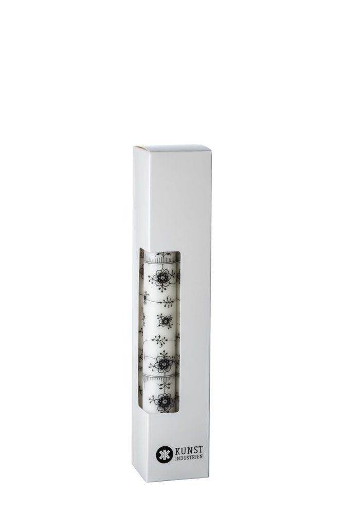 Classic Candles. Ø=2.3 cm. Gift box w. 8 pcs - Black Fluted