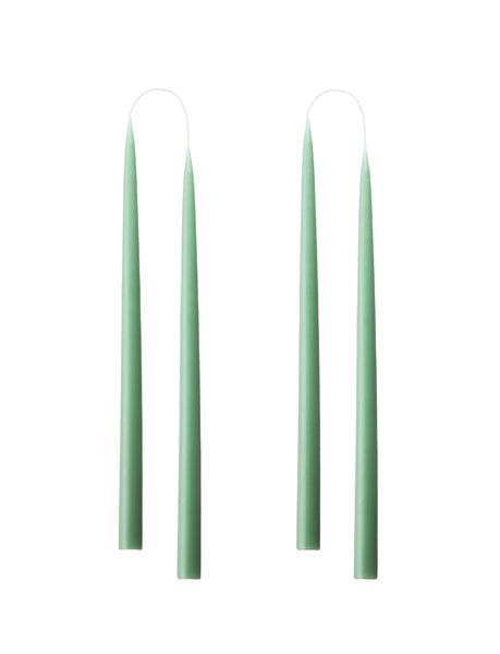 Von Hand getauchte, gefärbte Kerze, im 4er-Pack – 2,2 x 35 cm – Dark Reseda Green #38