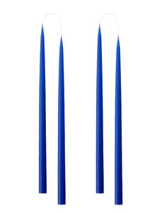 Von Hand getauchte, gefärbte Kerze, im 4er-Pack – 2,2 cm x 45 cm – Cobolt Blue #23