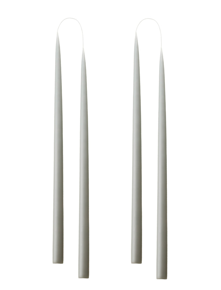 Von Hand getauchte, gefärbte Kerze, im 4er-Pack – 2,2 cm x 45 cm – Grau #96